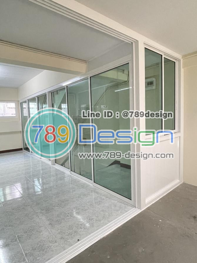 ✅ บานเลื่อนซ้อน 3 บาน ✅ เนียมสีอบขาว กระจกใสเขียว6มิล ใช้งานง่าย รางล่างสูง1cm ✅ Line : @789design ✅ บานเลื่อนซ้อน 3 บาน ✅ เนียมสีอบขาว กระจกใสเขียว6มิล ใช้งานง่าย รางล่างสูง1cm ✅ Line : @789design