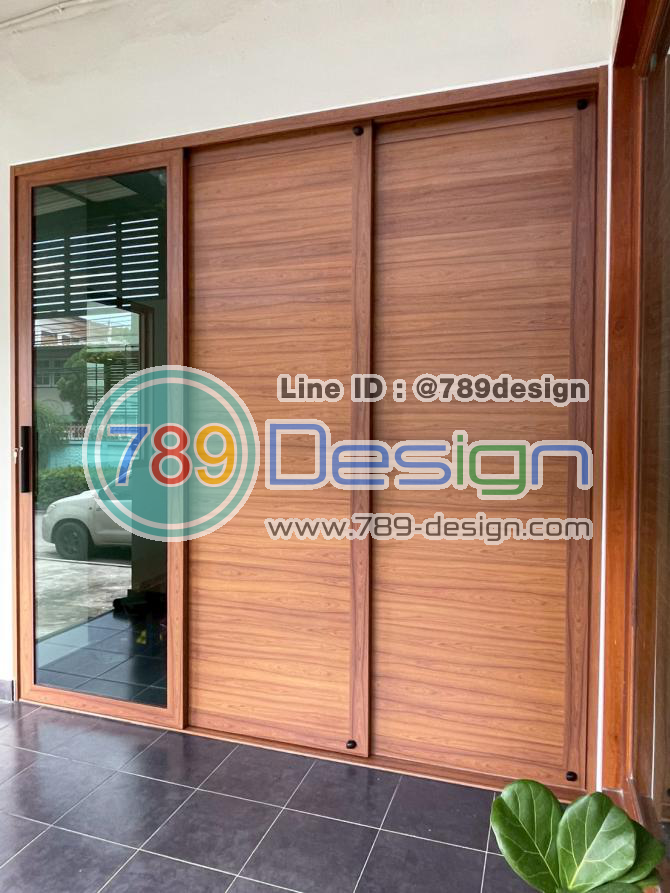 ✅ บานเลื่อนซ้อนยูโรชุดพรีเมี่ยม 3บาน ทึบ2บาน กระจกใส1บาน  ✅ เนียมสีลายไม้สัก ✅ บานเลื่อนซ้อนยูโรชุดพรีเมี่ยม 3บาน ทึบ2บาน กระจกใส1บาน  ✅ เนียมสีลายไม้สัก
