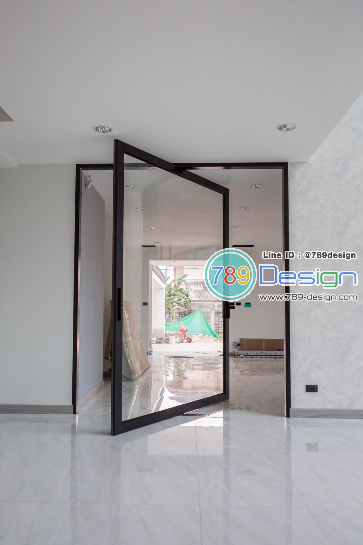 บานจุดหมุนโช็ค360' กระจกใส่8มิลเทมเปอร์ กว้าง.230แท x สูง270cm บานจุดหมุนโช็ค360' กระจกใส่8มิลเทมเปอร์ กว้าง.230แท x สูง270cm