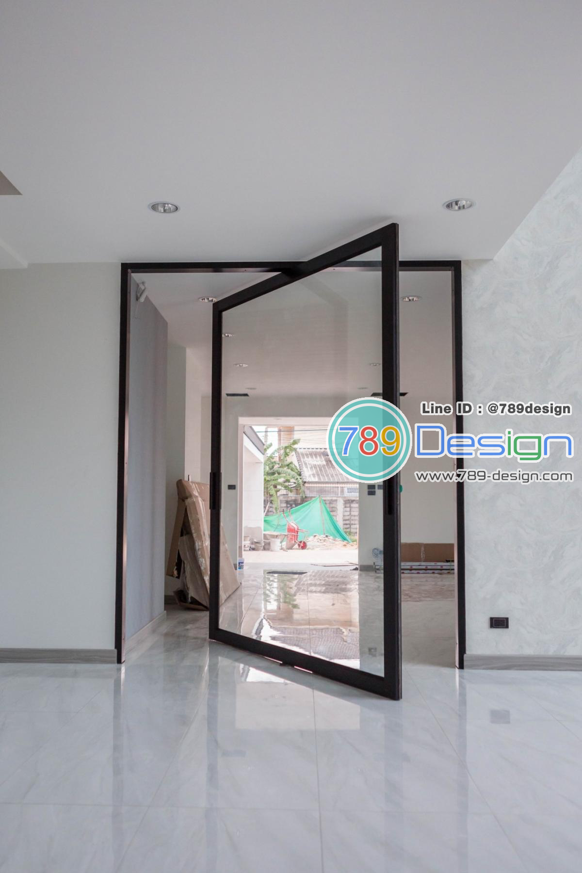 บานจุดหมุนโช็ค360' กระจกใส่8มิลเทมเปอร์ กว้าง.230แท x สูง270cm บานจุดหมุนโช็ค360' กระจกใส่8มิลเทมเปอร์ กว้าง.230แท x สูง270cm