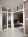 บานPC DOOR 2บาน มีช่องแสง กระจกฝ้า+กระจกใส่